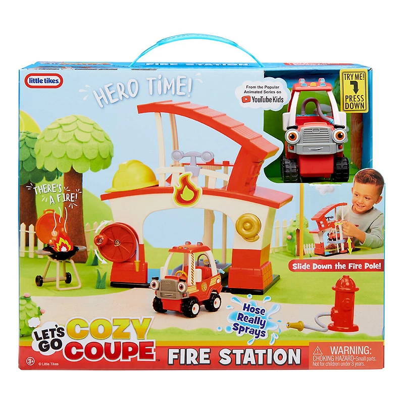 Let's Go Cozy Coupe Fire Station Playset