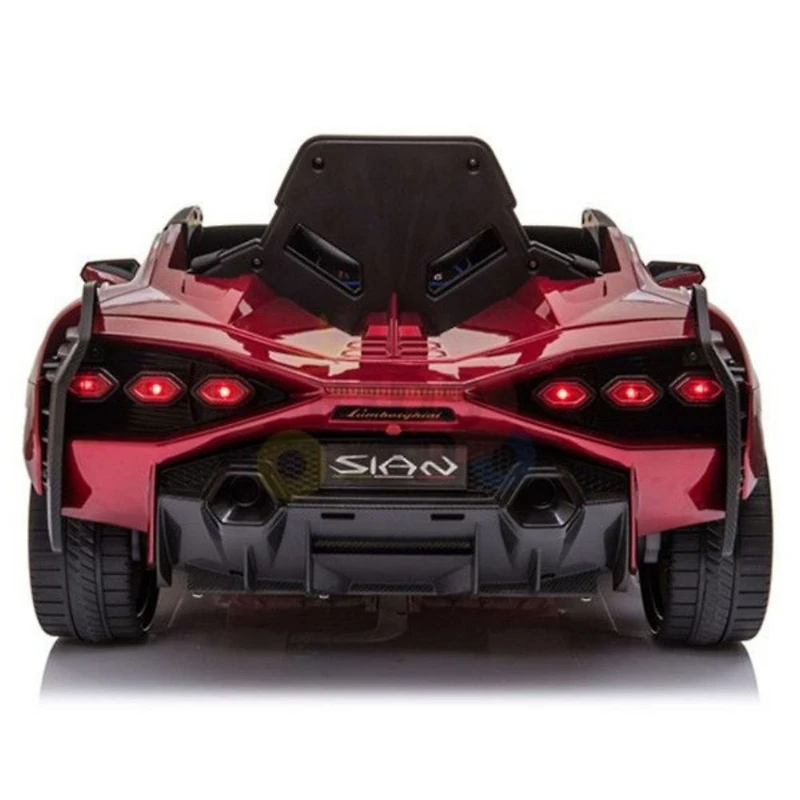 KidsVip 12V Enfants et Tout-Petits 4x4 Lamborghini Sian Edition Voiture Eléctrique avec Commande à Distance - Rouge