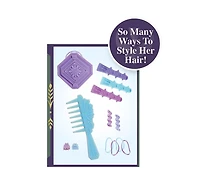 Tête de Coiffure d'Elsa de La Reine Des Neiges 2 Disney (14 éléments)