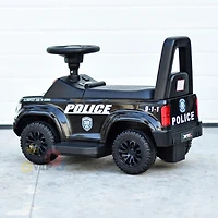 KIDSVIP Voiture électrique 3 en 1 pour tout-petits, édition Police, 6 V, voiture électrique à pousser