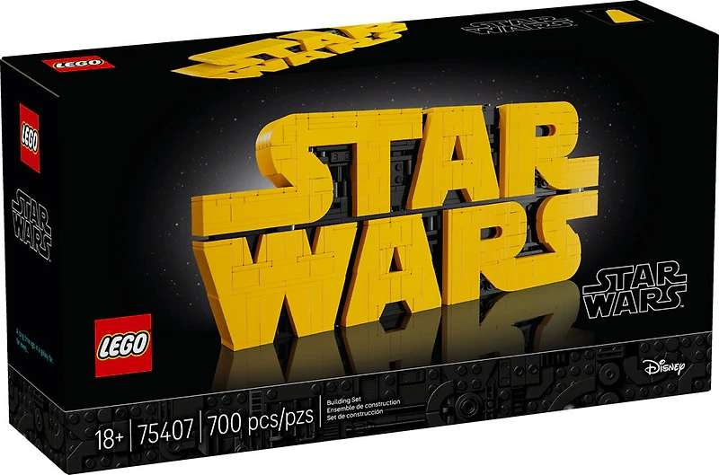 LEGO Star Wars Le logo Star Wars en briques, Logo, Ensemble de modèle à construire pour adultes, Décoration 75407