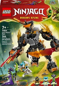 LEGO NINJAGO Le Robot de Mission de Cole contre Zane Dragon, Jouet Ninja, Ensemble de Jeu avec 3 Figurines 71854