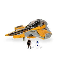 Assortiment de véhicules et de figurines Star Wars 7,6 cm - Intercepteur Jedi d'Anakin Skywalker