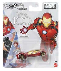 Hot Wheels Character Cars Disney 100 Marvel Iron Man 1:64 Véhicule de collection