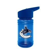 Bouteille d'eau bleu 16 onces bouchon paille pour enfants evec poignée LNH Vancouver Canucks