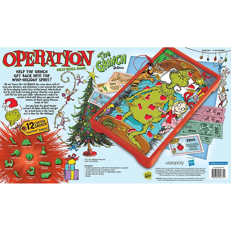 USAopoly OPERATION: The Grinch - Édition anglaise