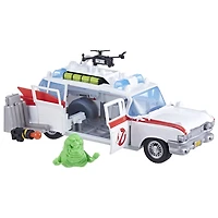 Ghostbusters Ecto-1 Poursuite et piège, voiture avec Slimer Grand frisson avec technologie Ecto-Stretch, jouets Ghostbusters, à partir de 4 ans