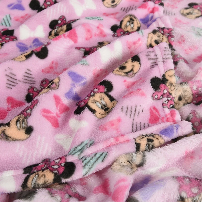 Ensemble de jeté et coussin 2 pièces Disney Minnie Mouse