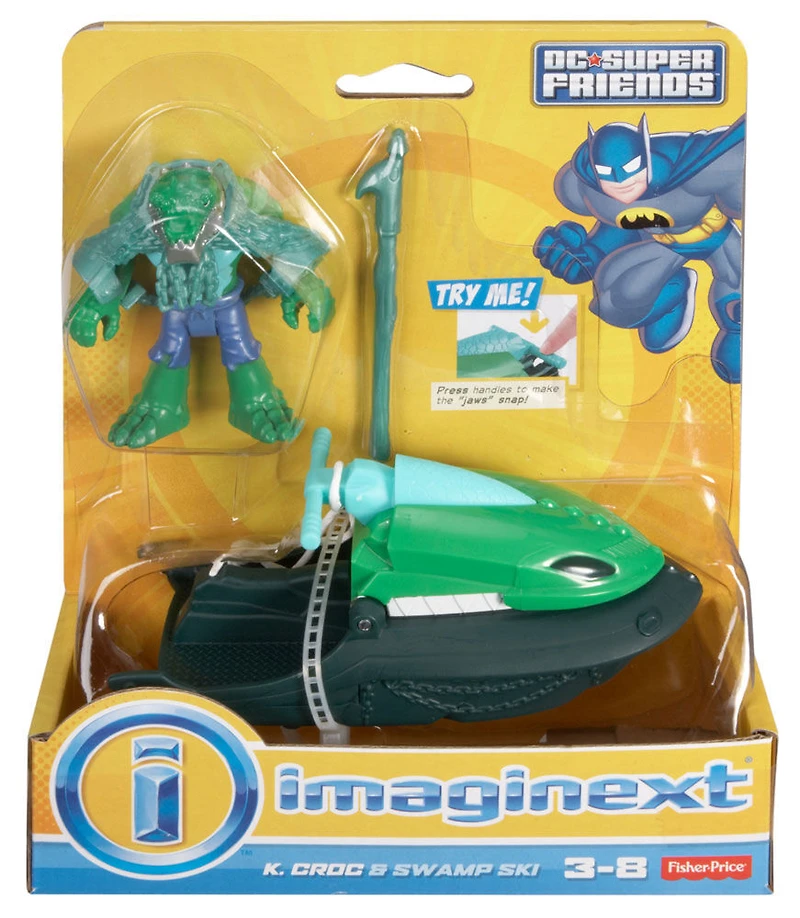 Fisher-Price Imaginext DC Super Friends - K Croc et Swamp Ski - Édition anglaise