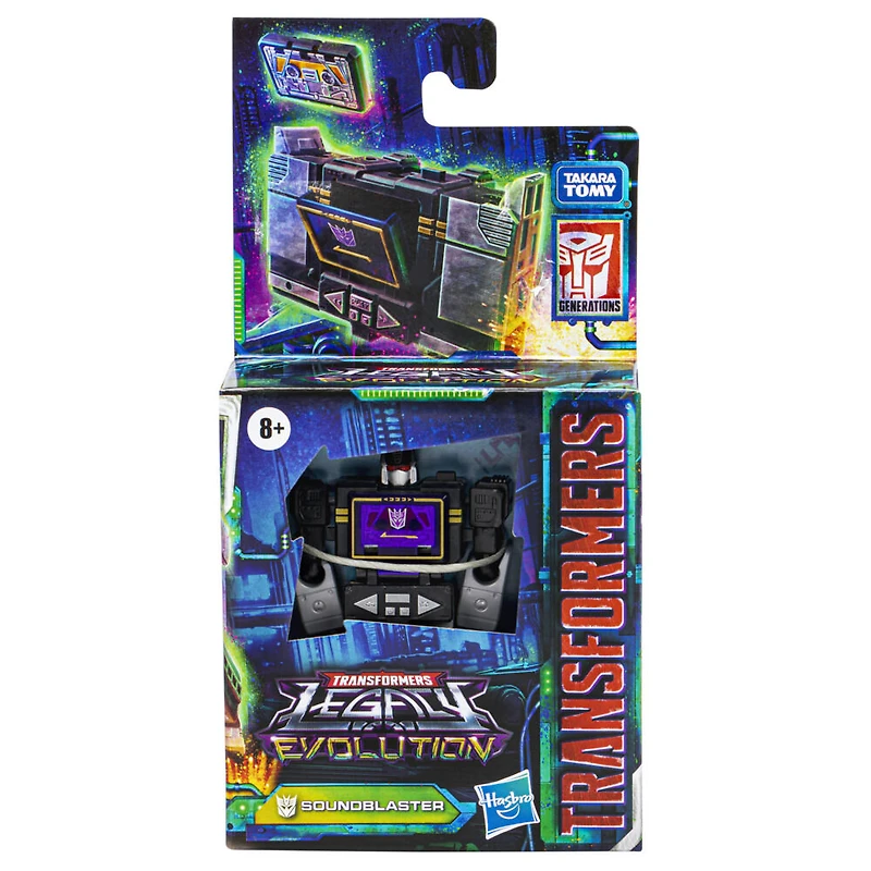 Transformers Legacy Evolution, figurine Soundblaster de 8,5 cm, classe Origine