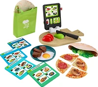 Fisher-Price Laugh & Learn 123 Follow the Recipe Meal Kit Preschool Pretend Playset, 3 Pieces
