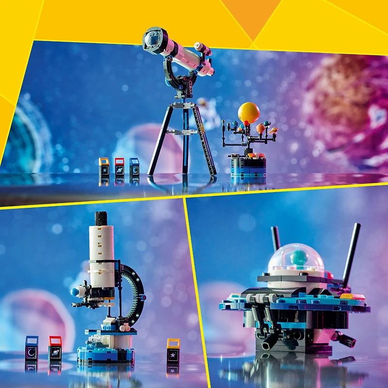LEGO Creator 3 en 1 Le Télescope d'Exploration Spatiale, Se Transforme en Microscope ou en OVNI 31378
