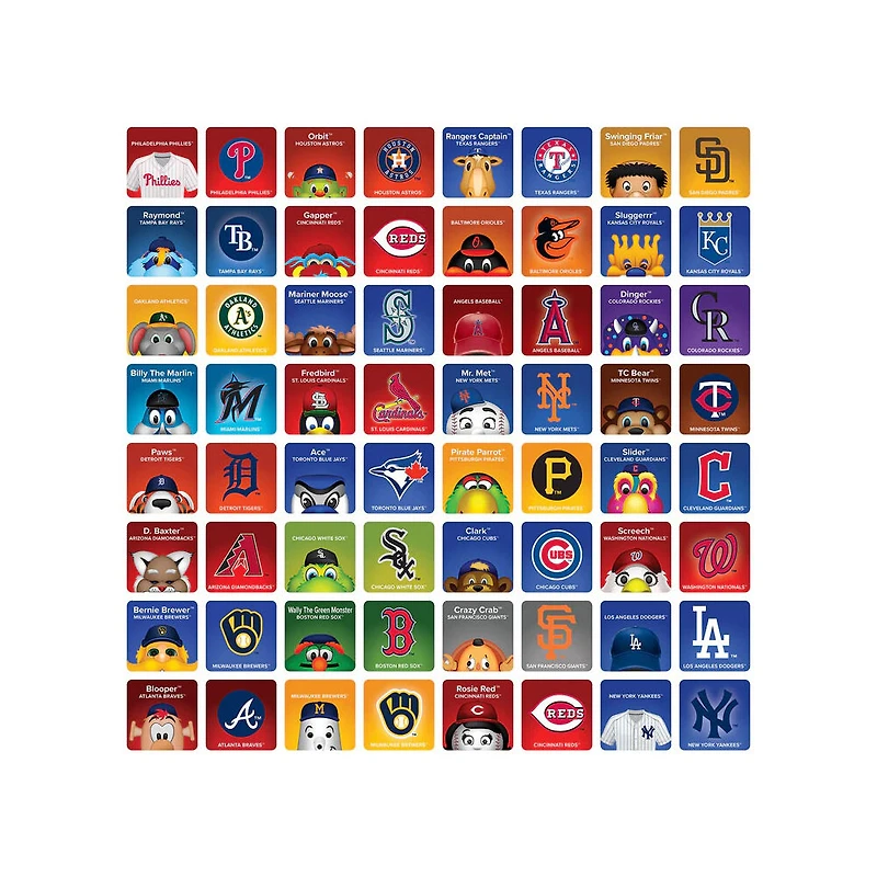 Masterpieces Puzzle Company MLB - Mascots Matching jeu de cartes - Édition anglaise