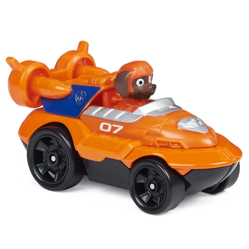 PAW Patrol, Véhicule Zuma en métal moulé True Metal à collectionner, Série du film à l'échelle 1:55