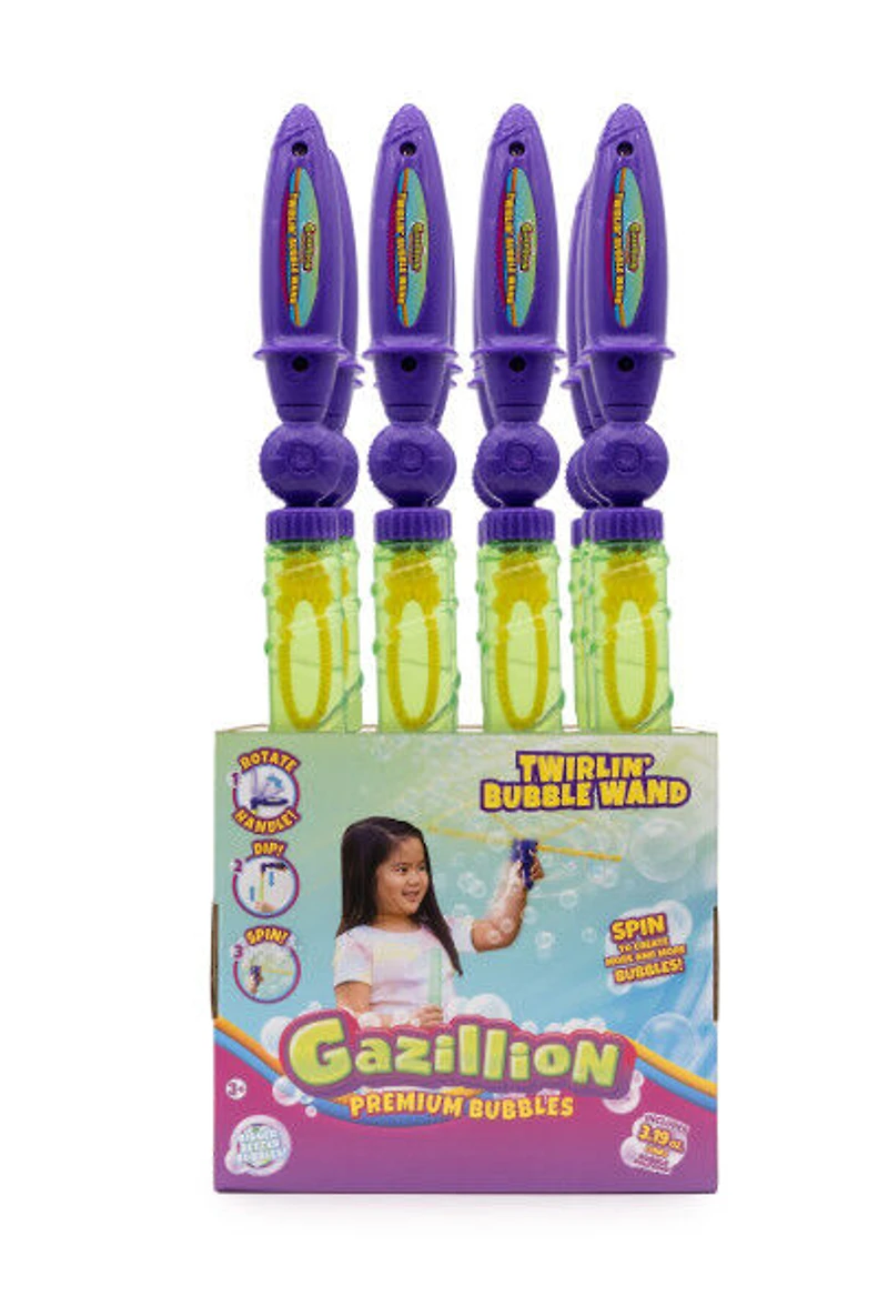 Gazillion Bubbles - Twirlin Bubble Wand/Vert
