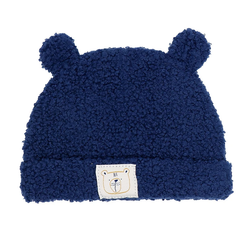 Baby Mode 3 Piece Sherpa Jumper Set: Navy Bear