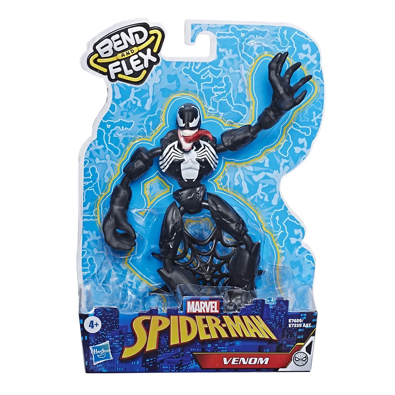 Marvel Spider-Man Bend and Flex Venom Action Figure Toy, 6-Inch Flexible Figure