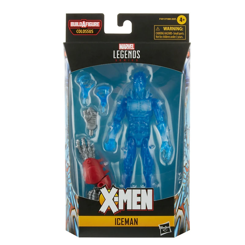 Marvel Legends Series, figurine Iceman de 15 cm avec design premium, 2 accessoires et 1 pièce Build-a-Figure