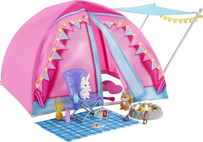 Barbie It Takes Two Camping Playset with Tent, 2 Barbie Dolls and Accessories