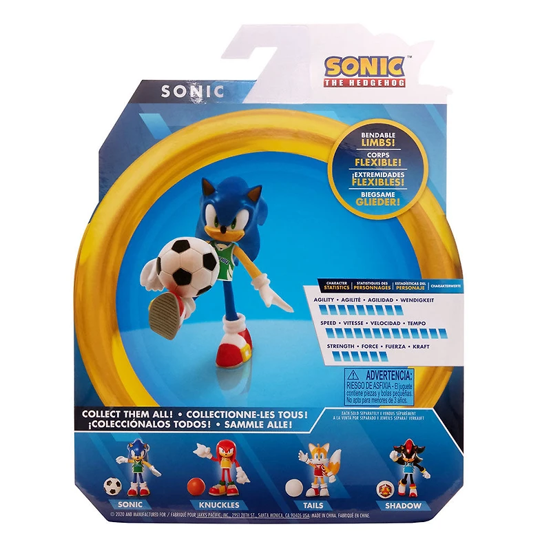 SONIC - 4" Sonic avec ballon de football