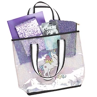 Fashion Angels - Transparent  Holographic Tote - Good Vibes Unicorn - English Edition
