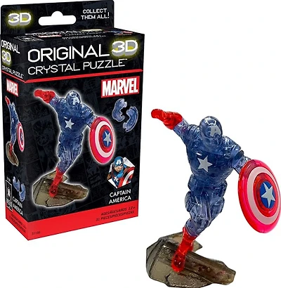 Puzzle: 3D Crystal: Marvel - Captain America - Édition anglaise