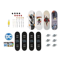 Tech Deck, Coffret de 4 fingerboards Ultra DLX, DC Superman, Mini-skateboards personnalisables à collectionner