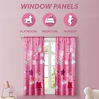 Rideaux Peppa Pig pour Enfants, Ensemble de 2 Panneaux