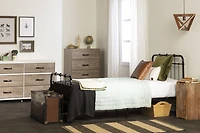 Hankel Twin Metal Platform Bed Black