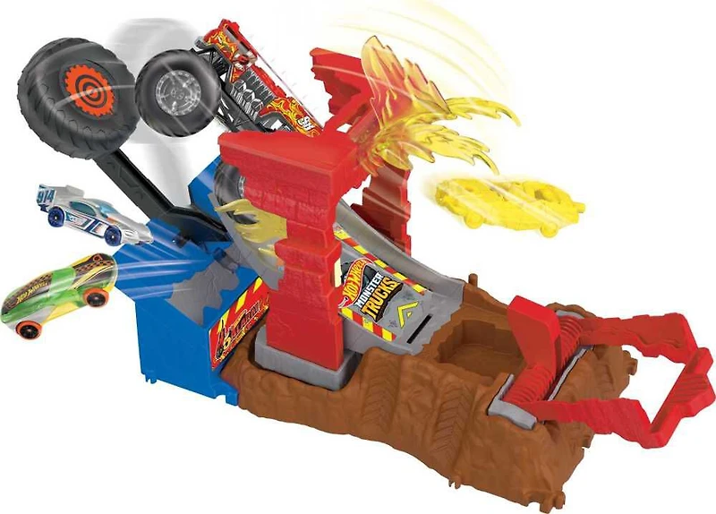 Hot Wheels-Coffret Monster Trucks Arena Smashers 5-Alarm Défi Incendie