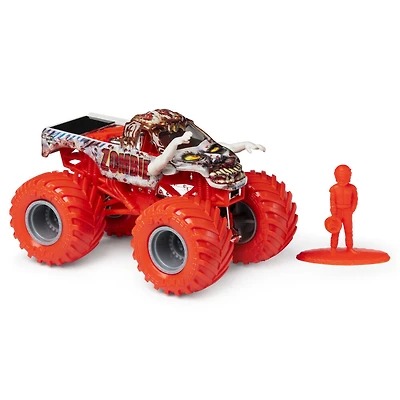 Monster Jam, Official Zombie Monster Truck, Die-Cast Vehicle, Nitro Neon Series, 1:64 Scale