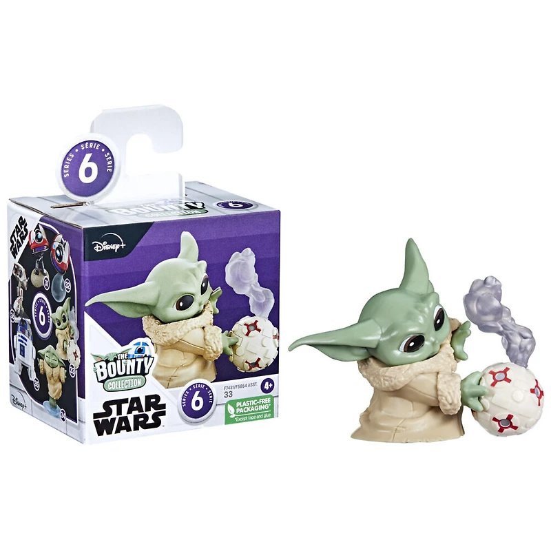 Star Wars The Bounty Collection Series 6, figurine miniature Grogu en pose Entraînement à la Force de 5,5 cm