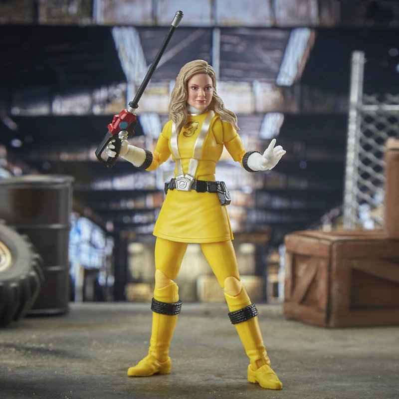 Power Rangers Lightning Collection, Ranger Jaune S.P.D., figurine articulée premium de 15 cm de collection avec accessoires