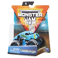 Monster Jam, Monster truck authentique Crushstation en métal moulé à l'échelle 1:64, série Crazy Creatures