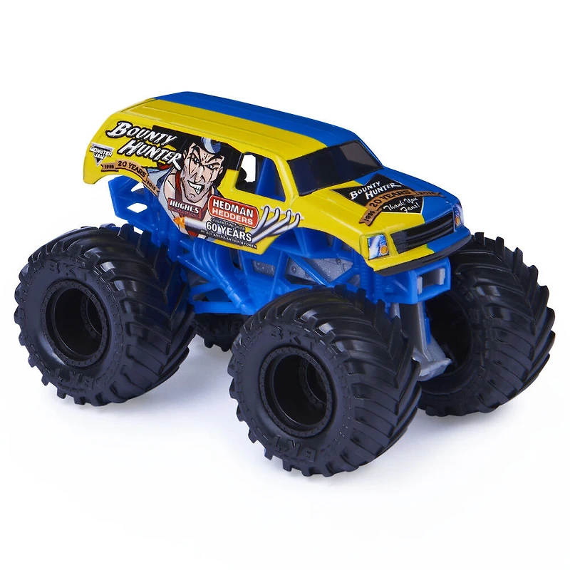 Monster Jam, Monster truck Bounty Hunter officiel, véhicule en métal moulé, série World Finals, échelle 1:64