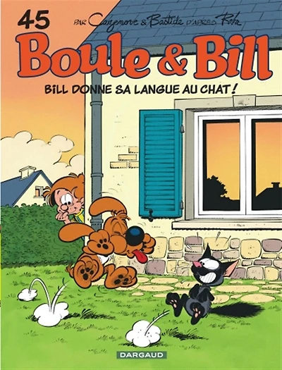 Boule & bill 45- Bill donne sa langue au chat - French Text