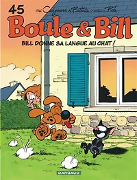 Boule & bill 45- Bill donne sa langue au chat - French Text
