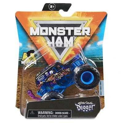 Monster Jam, Monster truck Son-uva Digger officiel, véhicule en métal moulé, série Shear Madness, échelle 1:64