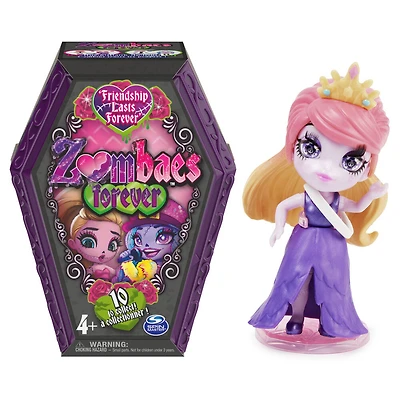 Zombaes Forever, Surprise Collectible Zombie Figure, Doll Accessories and Coffin (Styles May Vary), 3.5-inch, Easter Basket Gifts