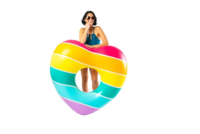 Big Mouth Flotteur De Piscine Coeur D'Arc-En-Ciel - Édition anglaise