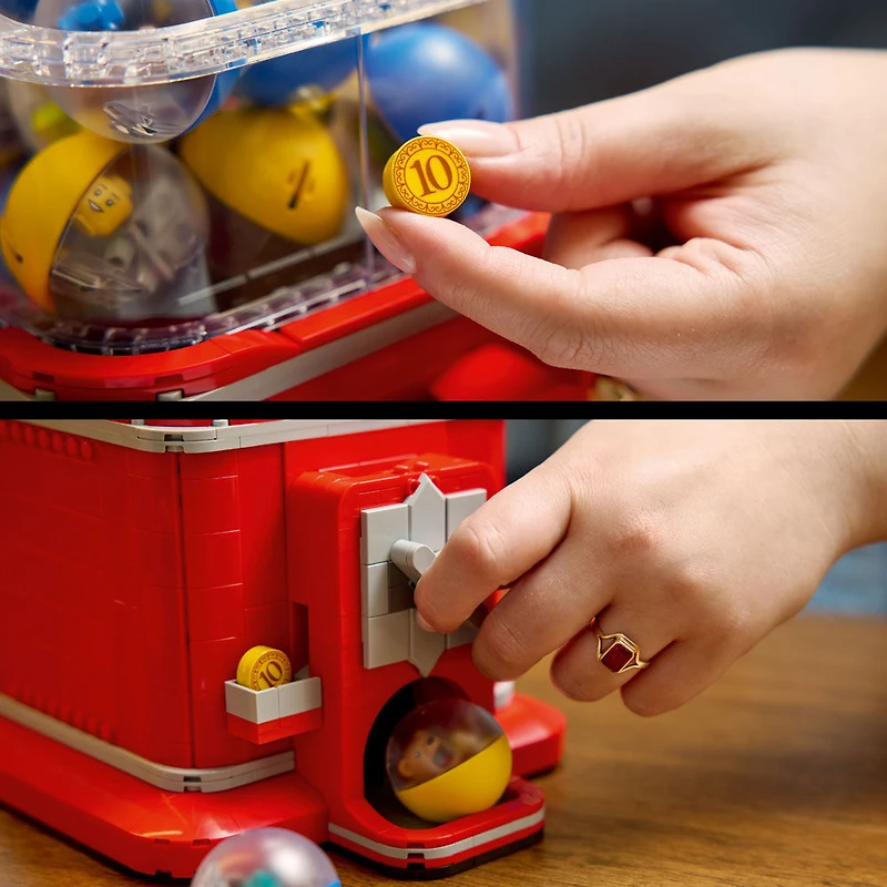 LEGO Ideas La Machine Distributrice de Figurines, Décoration de Style Rétro, Ensemble de Construction pour Adultes 21358
