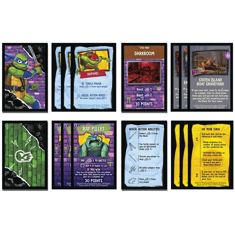 Monopoly Teenage Mutant Ninja Turtles: Mutant Mayhem Edition Board Game for Kids, Kids Board Games for 2-4 Players