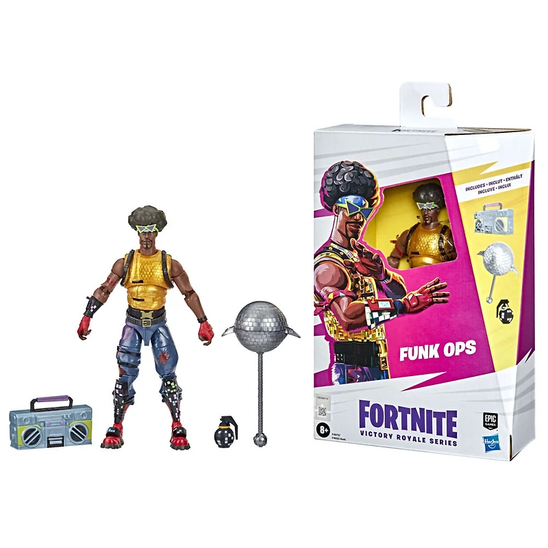 Hasbro Fortnite Victory Royale Series, figurine de collection articulée Soldat Funky avec accessoires, 15 cm