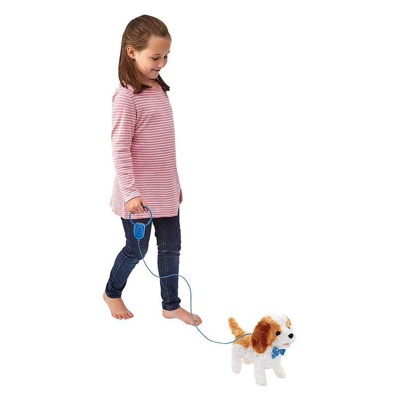 Pitter Patter Pets - Coffret Walk Along Puppy - Brun/Blanc - Notre exclusivité