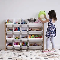 Toy Organizer with 16 Bins, Natural