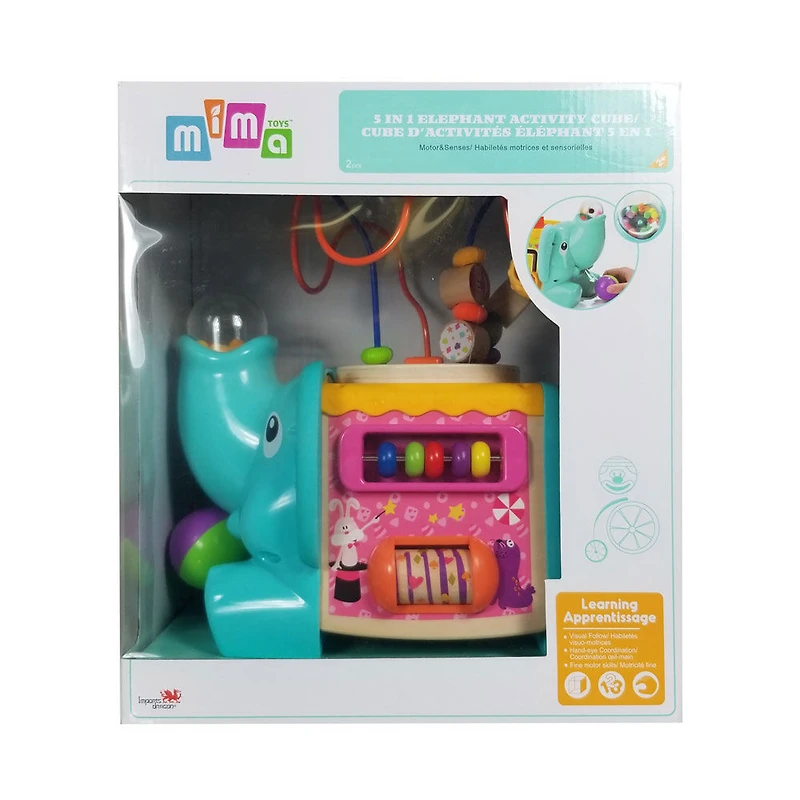 Mima Toys - 5 In 1 Elephant Activity Cube