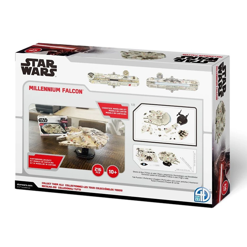 4D Build, Star Wars Millennium Falcon , Maquette 3D en papier, 216 pièces
