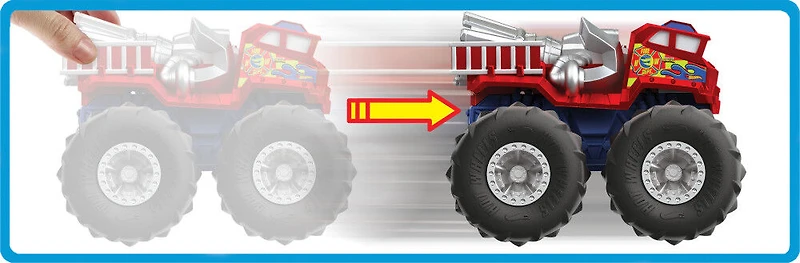 Hot Wheels - Monster Trucks - Véhicule Rev Tredz - 5 Alarm