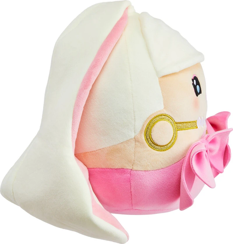 Barbie Cuutopia En peluche, poupée d'oreiller doux de 10 pouces, look rose emblématique et arcs roses feutres, jouet à collectionner