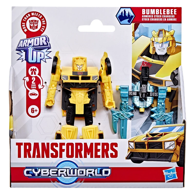 Transformers CYBERWORLD Armored Cyber Changers Bumblebee Action Figure